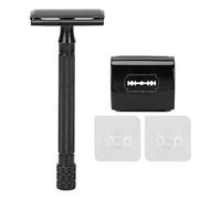 Double Side Gentle Trimmer for Men | Long Handle Metal Groomer with Cutting Tool Recycling Box | Smooth & Close Shave for Sensitive Skin/Beard/Body | Sturdy Stainless Steel