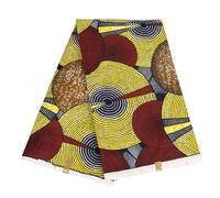 Double Side Geometric Print Fabric 3Yard African Waxed Print for Sewing Craft Cushion Covers and Patchwork African Waxed