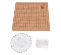Double Side Macrame Project Board with 30 T Pins, Handmade Braiding Board with Instructions Grid Macrame Supplies Cork Board for Braiding Bracelet Wigs Knotting String