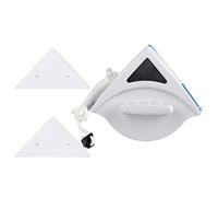 Double Side Magnetic Window Glass Brush Cleaner Wiper Cleaning Home Tool Flexible Wiper Trilateral Design Built In Sponge Water Storage Strong Absorption For Single Glazed Window