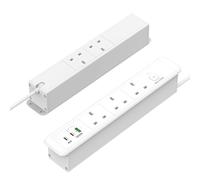 Double Side Recessed Power Strip with USB C PD 65W, BQO Desk Power Strip with 3 Outlets and 3 USB,Desk Extension Lead with Overload Switch,1.8m Cable