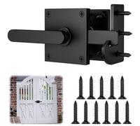 Double Side Wooden Fence Latch, Heavy Duty Aluminum Gate Latch - Rust-Proof and Waterproof, Double-Sided Handle for Easy Operation, Suitable for Various Applications, Garden, Driveway, and Pool Gates