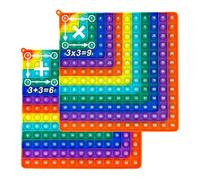 Double-Sided 12x12 Times Tables & Addition Pop Maths Toy - Educational Fidget Board Game for Kids Learning Multiplication & Addition Facts