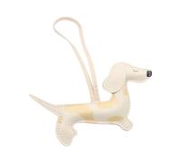 Double Sided 3D Dachshund PU Leather Key Chain Charm Pet Lover Personalize Your Key or Bag Travel Keychain, フリーサイズ