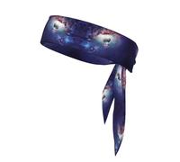 Double-Sided Abstract Universe Printed Bandana For Men And Women For Football,Yoga,Fitness,Ninja Headband