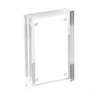 Double-Sided Acrylic Photo Frame with Magnetic Design for Easy Photo Changing, Shatter-Resistant Transparent Display for Home Decor and Gifting, 15x21cm Size