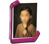 Double Sided Acrylic Picture Frame 10x15cm, Modern L-Shaped Floating Photo Display Stand for Tabletop, Clear Vertical Horizontal Desktop Decor for Home Office, 2(Red)