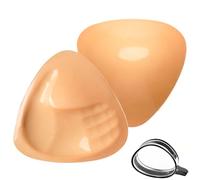 Double Sided Adhesive Bra Pads Lightweight Fabric Invisible Breast Enhancement Reusable Washable Double Sided Adhesive Skin Large