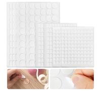 Double Sided Adhesive Dots,800Pcs 10mm 20mm 13mm*8mm 20mm*10mm Removable Sticky Dots,Clear Tack No Trace,Super Sticky Putty Waterproof Small Stickers,for DIY Home Decoration