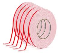 Double-Sided Adhesive Foam Roll for Card Making, 5 Rolls Craft Foam Tape for Adding Slight Pop, Shaker Card, 0.19 Inch x 32 Feet, 3mm Thickness
