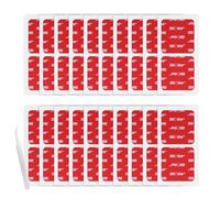 Double Sided Adhesive Pads 40 PCS 50mm × 50mm 0.6mm Thick 5925 Black Square | Heavy Duty, Sticky Mounting, Foam Tape, Strong Adhesive, for Car Décor Home Office Logos
