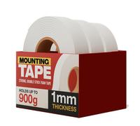 Double Sided Adhesive Tape White Multipurpose Foam Strong Mounting Tape For Diy Craft Gift Boxes Decor Heavy Duty 3 Rolls