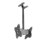 Double-Sided Adjustable Ceiling TV Mount, Rotatable & Telescopic, for 20-32 Inch TVs, Supports Up to 27kg per Screen - Perfect for Space-Saving Installation