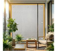 Double Sided Aluminium Foil Window Film Heat Reflective Thermal Insulation Total Blackout Privacy Glass Tint Sun Blocking Weatherproof Energy Saving Cover for Home Garage Door RV