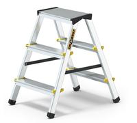 DOUBLE SIDED ALUMINIUM STEPS - 3 TREAD EN131 PRO 150KG
