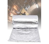 Double-Sided Aluminum Foil Ceramic Fiber Insulation, Fire Barrier Blanket for Fabricating Stove Baffles-Wrapping Pipes, Ducts 24×39in(10mm/0.4in)