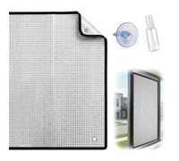 Double Sided Aluminum Foil Window Insulation Film 8mm Thick Heat Reflective Window Film, Total Blackout Privacy Cover Anti UV Thermal Insulation Window Tint for Home Office Sun Room(110x160cm)