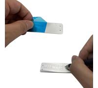 Double Sided Aluminum Plant ID Tags with Resistant Finish and Iron Wire for Reliable Field and Greenhouse Plant Labeling