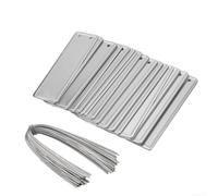 Double Sided Aluminum Plant Labels Metal Garden Tags With Wire For Trees Shrubs Vegetables Herbs Outdoor Yard Nursery Identification Markers Weather Resistant Silver 50 Pieces