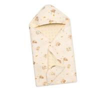 Double Sided Baby Bath Towel Soft Breathable Quick Dry Bathing Wrap Hooded Design Sleep Blanket for Infants Daily Home Multipurpose Baby Bath Blanket