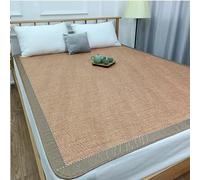 Double Sided Bamboo Sleeping Mat Foldable Rattan Comfort Mat for Bed & Floor Summer Air Conditioning Mat 100cm x 200cm Ideal for Living Room & Bedroom