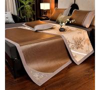 Double Sided Bamboo Summer Sleeping Mat Foldable Portable Ideal for Dorm Office & Bedroom Essential Comfort for Restful Sleep & Relaxation