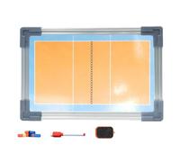 Double-Sided Basketball Tactics Board, Waterproof Whiteboard for Coaches, with Magnetic Chess Pieces and Markers, for Daily Training(Volleyball)