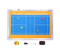 Double-Sided Basketball Tactics Board, Waterproof Whiteboard for Coaches, with Magnetic Chess Pieces and Markers, for Daily Training(Badminton)