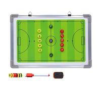 Double-Sided Basketball Tactics Board, Waterproof Whiteboard for Coaches, with Magnetic Chess Pieces and Markers, for Daily Training(Soccer)