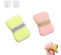 Double-Sided Bath Foaming Bag, 2 in 1 Bathroom Soap Sponge Bath Sponges, Women's Portable Fun Soap Face Wash Sponge, Net Sponges for Shower, Quick Lather & Reusable Mesh for Men & Women (Style B)