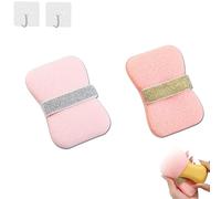 Double-Sided Bath Foaming Bag, 2 in 1 Bathroom Soap Sponge Bath Sponges, Women's Portable Fun Soap Face Wash Sponge, Net Sponges for Shower, Quick Lather & Reusable Mesh for Men & Women (Style A)