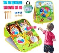 Double-Sided Bean Bag Toss Game for Kids Ages 3+ - Foldable Cornhole Toy with Carry Bag - Backyard, Beach & Party Activity - Outdoor Gift for Boys & Girls - Improves Motor Skills & Coordination