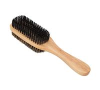 Double Sided Beard Brush for Men | Ergonomic Large Size Facial Hair Cleaning and Modeling Brush | Wood Handle Beard Bread Comb for Home & Salon Use