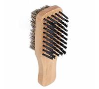 Double Sided Beard Brush Wooden Handle Professional Beard Grooming Brush for Men Mustache Cleaning and Styling Beech Wood Nylon Wool 12 x 4cm