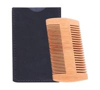 Double-sided beard comb, anti-static and made of wood, beard comb for travel or on the go, wooden comb for styling or applying oils, beard straightener, wooden beard comb, comb fine beard