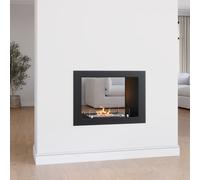 Double-Sided Bioethanol Fireplace in Black - 27 Inch - AmberGlo