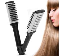 Double Sided Boar Bristle Hair Brush - Straightening Comb with Clamp, Temperature Resistant, Dual Sided for Barber & Home Use