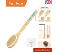 Double-Sided Body Brush with Long Handle for Exfoliating Skin - Shower Essential