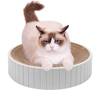 Double-Sided Cardboard Lounge Pad for Cats - Round Design to Protect Furniture and Engage Play