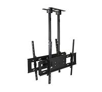 Double-Sided Ceiling TV Mount Bracket Adjustable for 60-100 Inch Low Profile TVs Sturdy Double Pole Support Easy Expaon Screw Installat Ideal for Home & Office Use