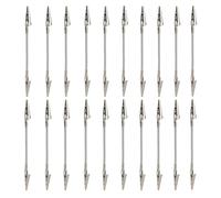 Double-sided clips - sturdy metal wire clips photos, notes and memos, pack of 20 long tube clips for school projects, wedding photos and organisation, crocodile clip, double head, flexible for