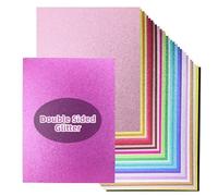 Double Sided Colorful Glitter Cardstock Paper 100 lb Heavy 30 Colors 8.5x11 Inch 300gsm Thick Pastel Sparkly Card Stock for Cricut Card Making Paper Crafting