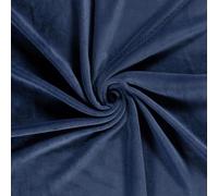 Double Sided Coral Cuddle Fleece Fabric Material Indigo Blue 1MTR