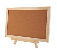 Double Sided Cork Board Framed Wooden Memo Board with Bracket | Pine Frame, Smooth White Surface, Adjustable Metal Support, for Notes, Photos, Desk Organisation