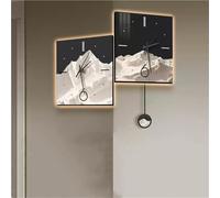 Double-Sided Corner Wall Clock, Simple Corner Creative Clock Decoration Wall, Mountain Scenery Walls Mounted Angle Clocks, Creative Double-Sided Clocks Walls Lamp (A Small)