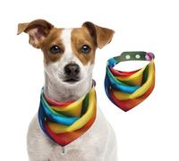 Double Sided Cotton Dog Birthday Bandana Girl Boy, Washable A Unique Rainbow Rose Dog Scarf Bibs for Small Medium Large Unisex Dogs Cats Pets Medium