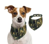 Double Sided Cotton Dog Birthday Bandana Girl Boy, Washable African Elephants Dog Scarf Bibs for Small Medium Large Unisex Dogs Cats Pets Large