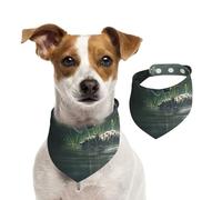 Double Sided Cotton Dog Birthday Bandana Girl Boy, Washable African Leopards Dog Scarf Bibs for Small Medium Large Unisex Dogs Cats Pets Small