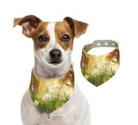 Double Sided Cotton Dog Birthday Bandana Girl Boy, Washable Akita Dogs Resting in The Garden Dog Scarf Bibs for Small Medium Large Unisex Dogs Cats Pets Large