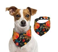 Double Sided Cotton Dog Birthday Bandana Girl Boy, Washable Ancient Peacock Silhouette Dog Scarf Bibs for Small Medium Large Unisex Dogs Cats Pets Large